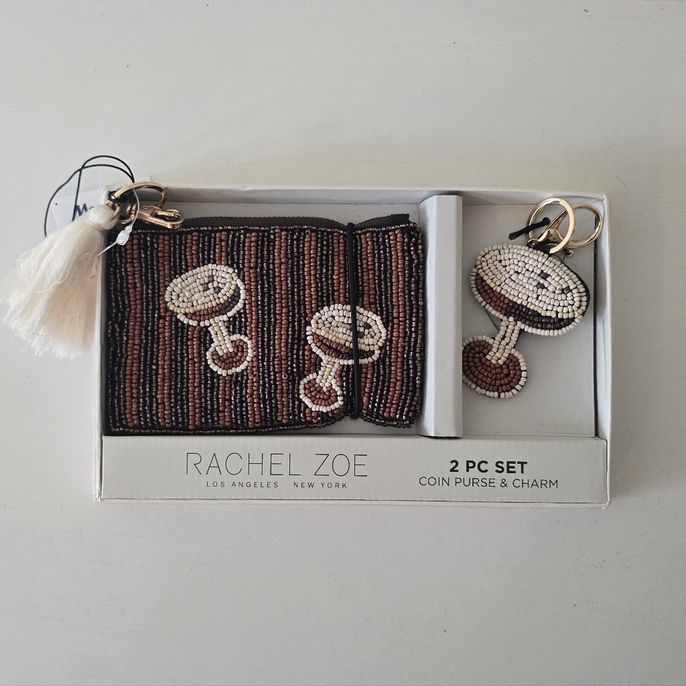 Rachel Zoe Beaded Cocktail Coin Purse & Charm Set – NIB